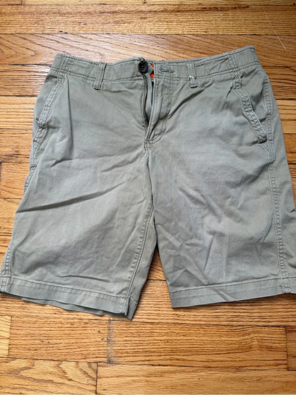 urban pipeline Olive Green Flat-Front Cotton Shorts